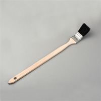 2-дюймовая черная чистая щетина изогнутая голова прямая деревянная длинная ручка морской краской кисть